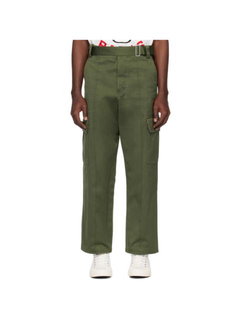 KENZO Green Belted Cargo Pants