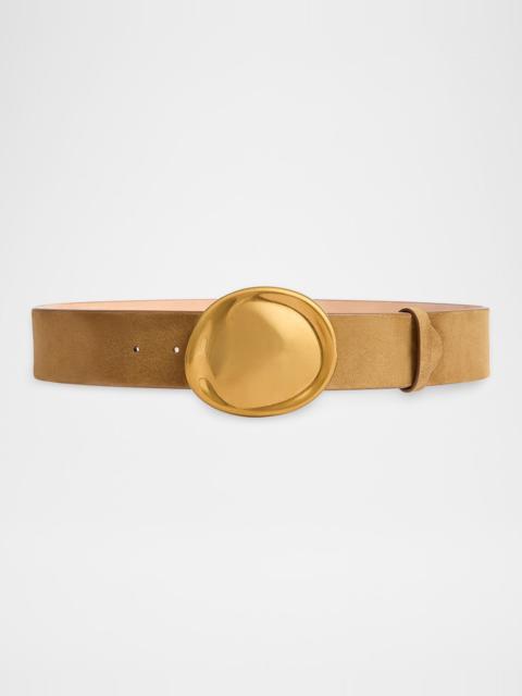 KHAITE Keefe Suede Belt