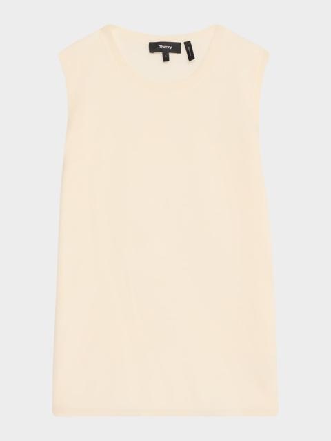 Theory Regal Merino Wool Crewneck Shell Top