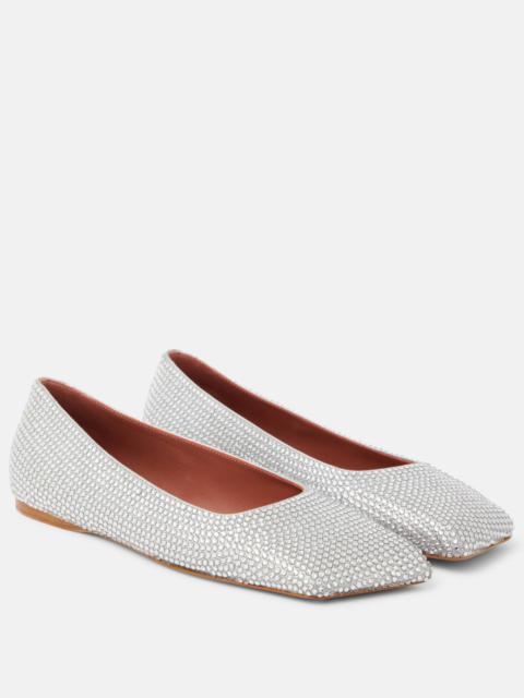 Ane embellished suede ballet flats