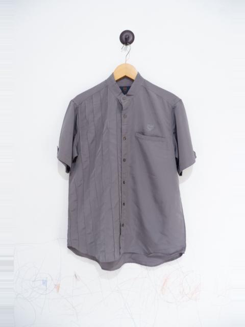 Other Designers Vintage MCM OTC Silk Colarless Button Shirt