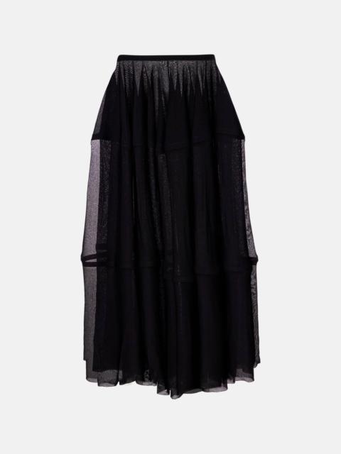 Alaïa Semi-sheer midi skirt