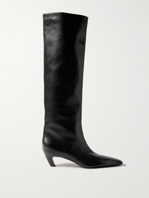KHAITE Davis Leather Knee Boots