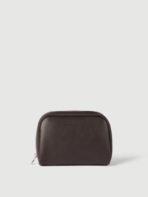 Brunello Cucinelli Smooth calfskin slim beauty case