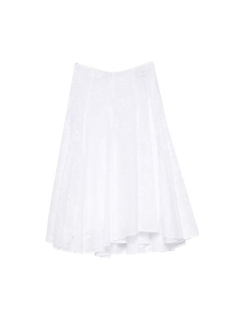 TORY BURCH Eyelet cotton skirt