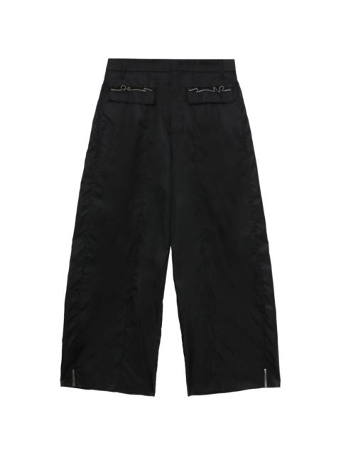 Elva zip-detail trousers