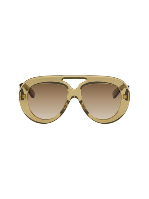 Loewe Khaki Curvy Sunglasses