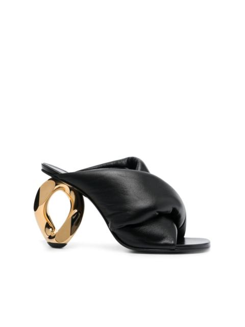 JW Anderson Chain Heel 95mm leather mules
