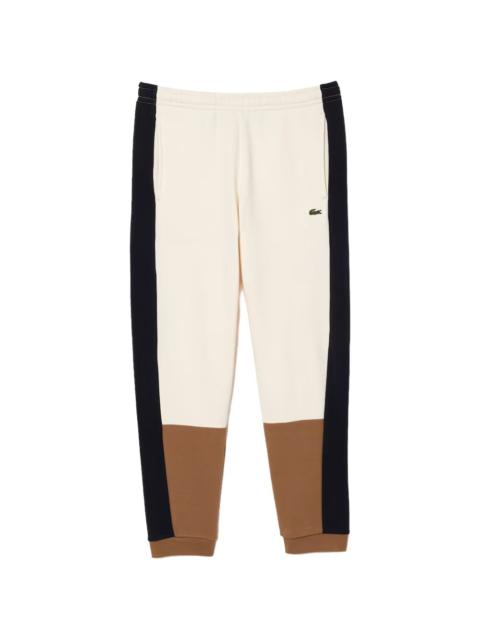 LACOSTE logo-patch colourblock track pants
