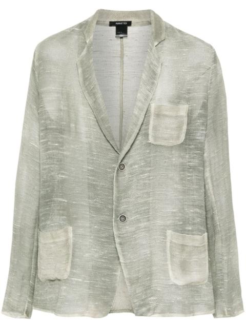 Avant Toi single-breasted open-knit blazer