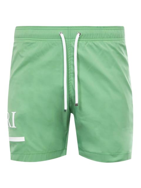 AMIRI MA Bar Logo Swimshorts "Green & White" AMSWTK1005 MINE