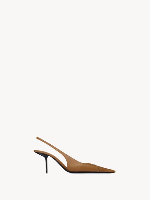SAINT LAURENT BABYLONE BRETEUIL SLINGBACK PUMPS IN SMOOTH LEATHER