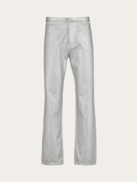 Metallic 5 pocket trousers