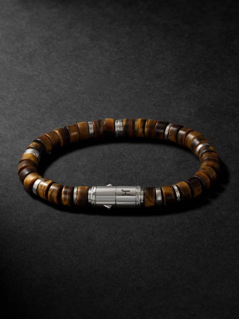 JOHN HARDY Heishi Sterling Silver Tiger Eye Beaded Bracelet