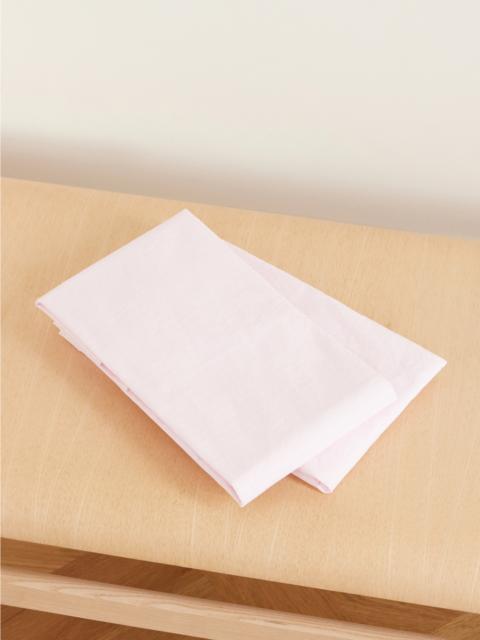 TEKLA Set Of Two Striped Organic Cotton-percale Pillow Cases