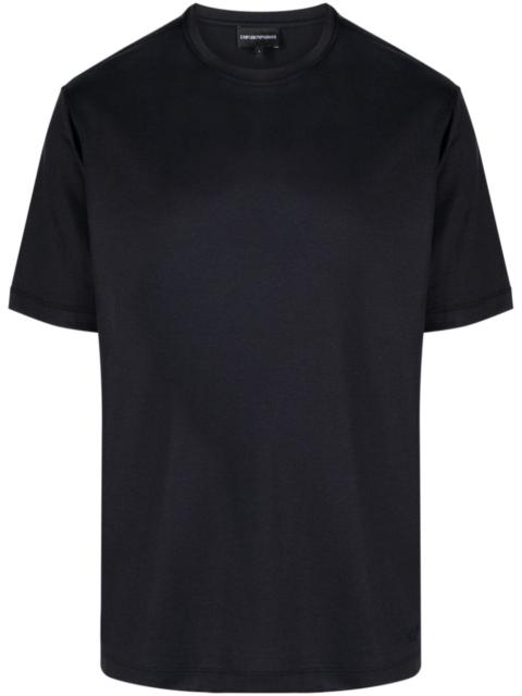 EMPORIO ARMANI logo-embroidered cotton T-shirt