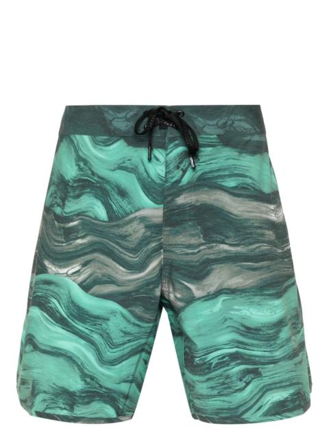 OAKLEY abstract-pattern swim shorts