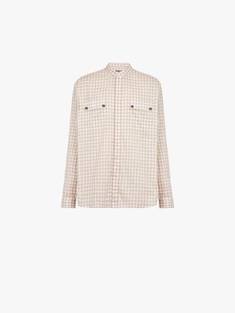 Balmain x Netflix -Sand-colored cotton shirt