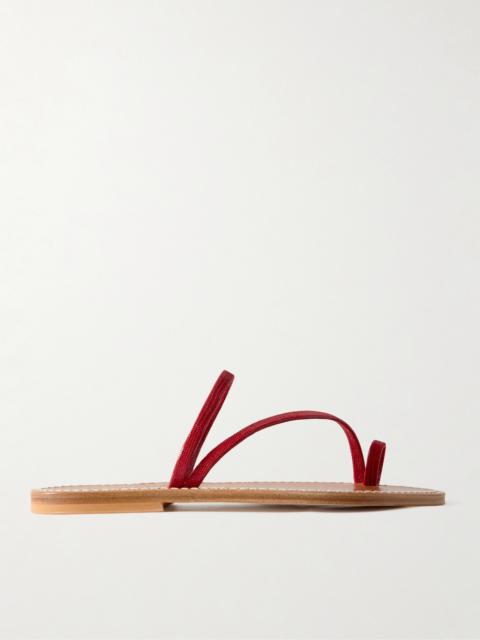 K.JACQUES Actium Lizard-effect Leather Sandals