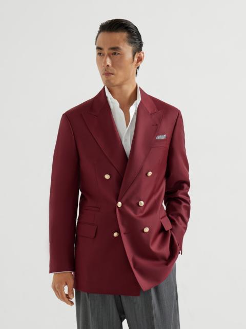 Brunello Cucinelli Virgin wool batavia one-and-a-half breasted Tailor blazer with metal buttons