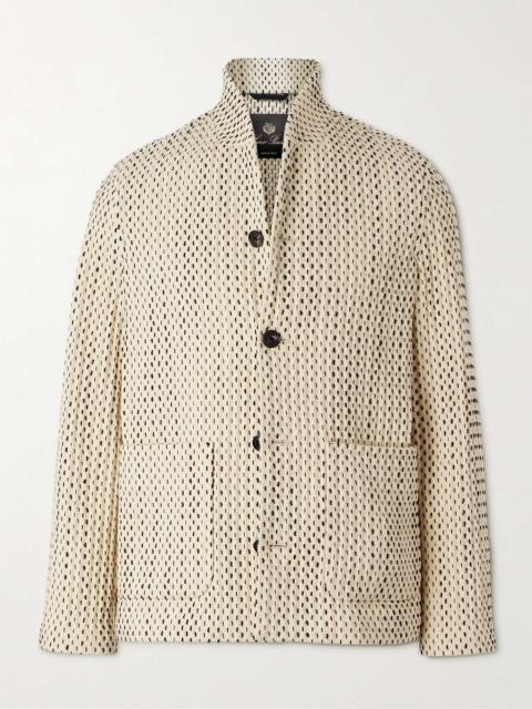 Joren Textured-Knit Cotton-Blend Jacket