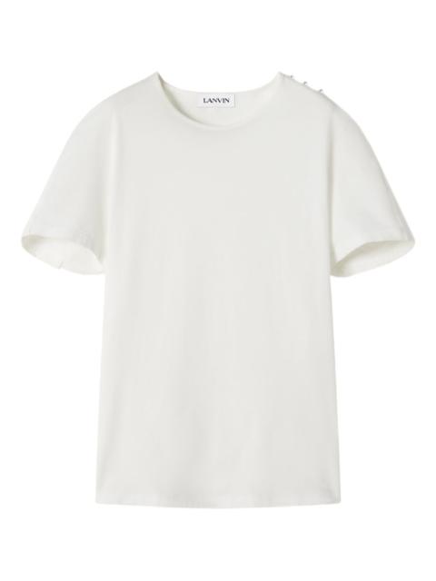 Lanvin pearl-detail cotton top