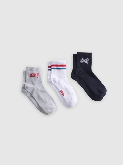 Levi's MID CUT STRIPE LOGO SOCKS (3-PACK)