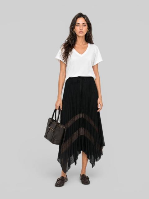 The Kooples WHITE COTTON V-NECK T-SHIRT