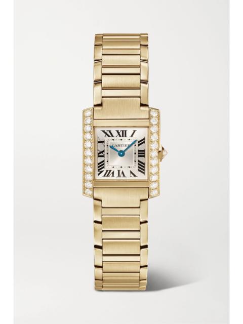 Cartier Tank Française small 18-karat gold diamond watch Gold