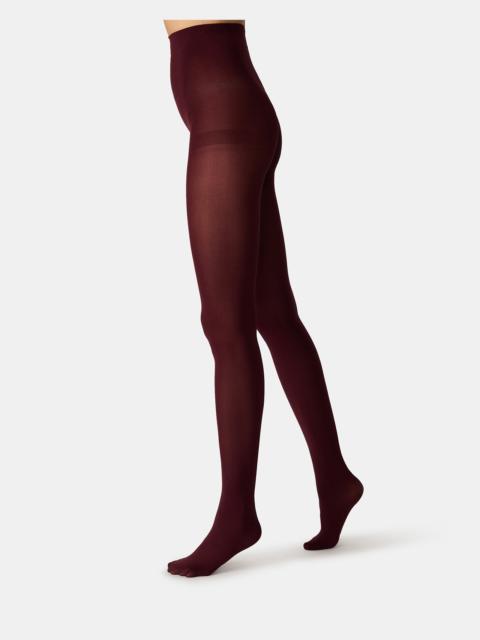 STEVE MADDEN 2 PACK SOLID OPAQUE TIGHTS BURGUNDY