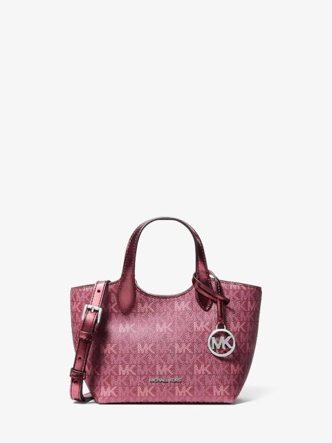 MICHAEL KORS Maya Extra-Small Metallic Signature Logo Crossbody Bag