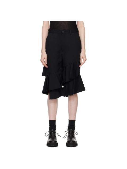 BLACK COMME des GARÇONS Black Ruffled Trousers