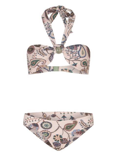 SILVIA TCHERASSI Valderice paisley-print bikini