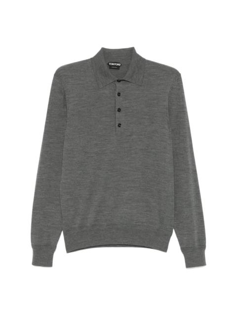 mélange polo shirt