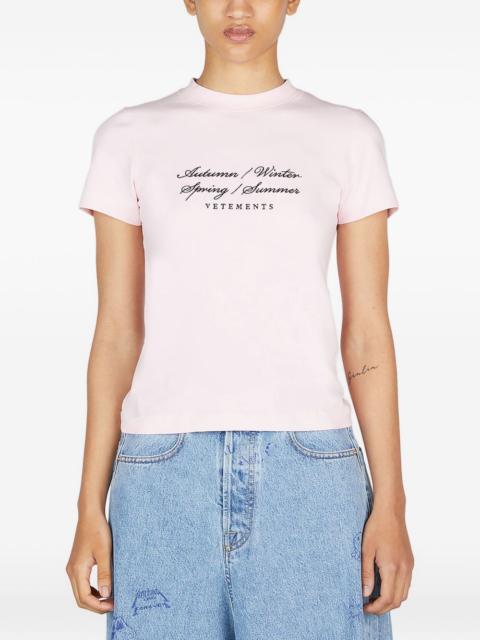 VETEMENTS Four Seasons T-shirt