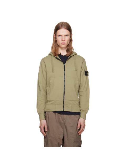 Stone Island Green 6100061 Organic Cotton Fleece Hoodie