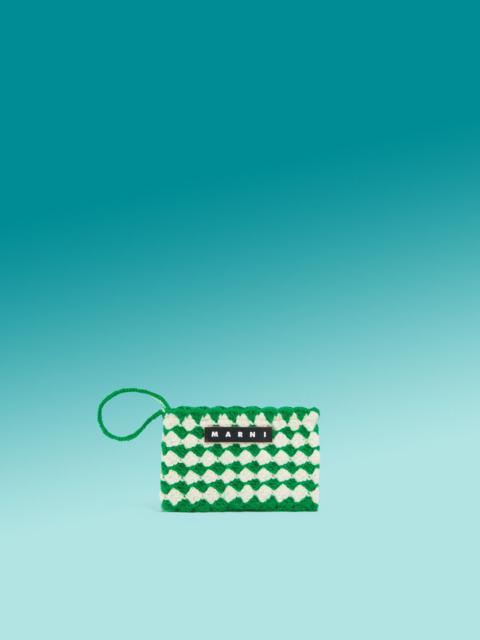 Marni GREEN CROCHET MARNI MARKET MEDIUM ROSAL POUCH