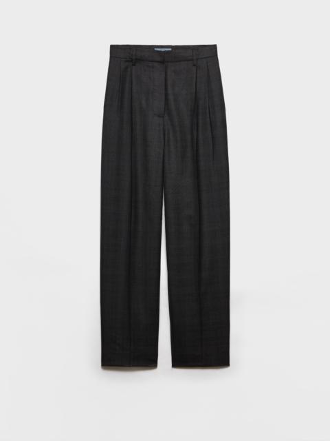 Prada Checked wool pants