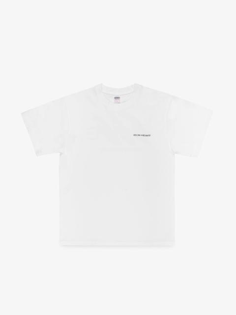 Iron Heart IHT-666-WHT 7.5OZ PRINTED LOOPWHEEL CREW NECK T-SHIRT - WHITE