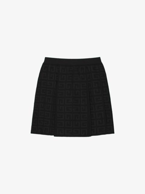 Givenchy PLEATED SKIRT IN 4G JACQUARD