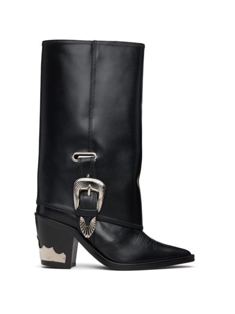 TOGA PULLA Black Western Style Tall Boot