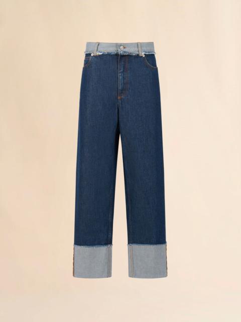 Marni BLUE DENIM INSIDE-OUT JEANS