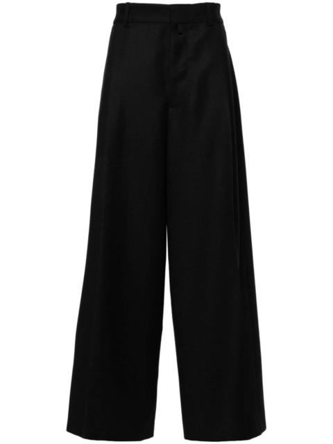 pleat-detail trousers