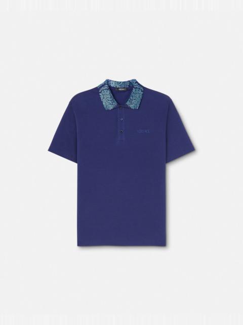 VERSACE Crystal Barocco Polo Shirt