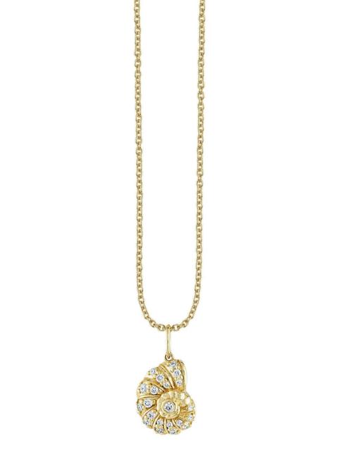 SYDNEY EVAN Diamond Nautilus Shell Necklace