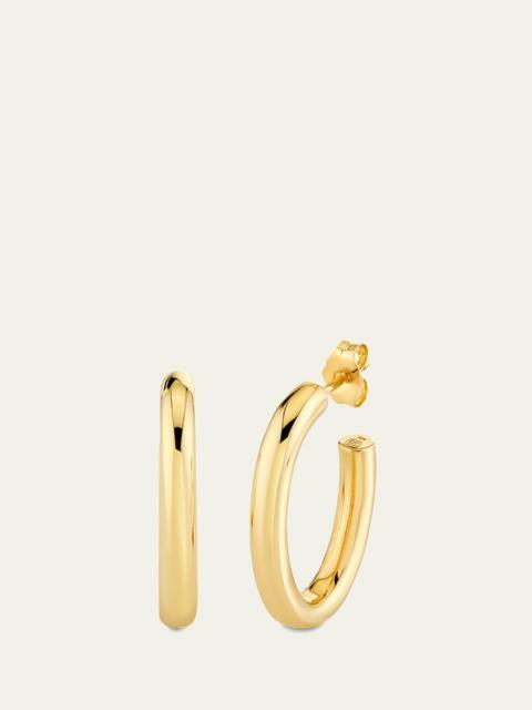 SYDNEY EVAN 14K Yellow Gold Hollow Tube Hoop Earrings