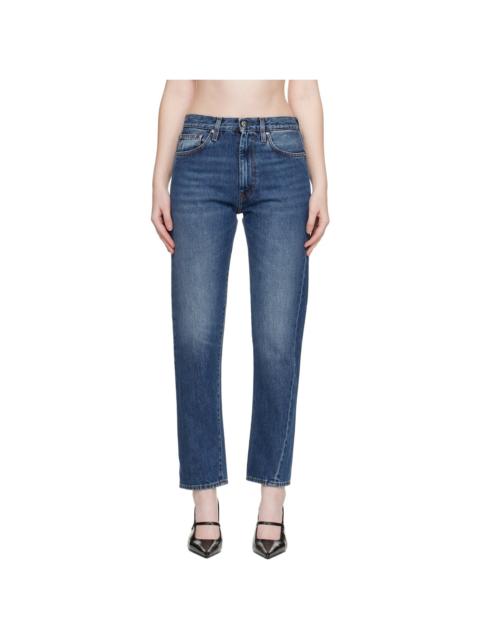 TOTEME Blue Twisted Seam Jeans