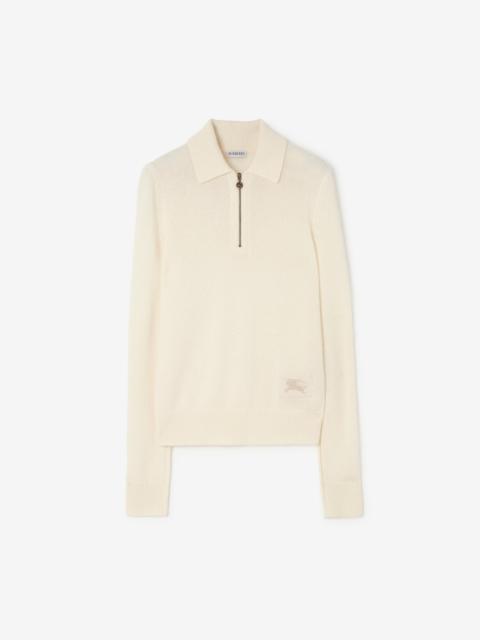 Burberry Long-sleeve Cashmere Polo Shirt