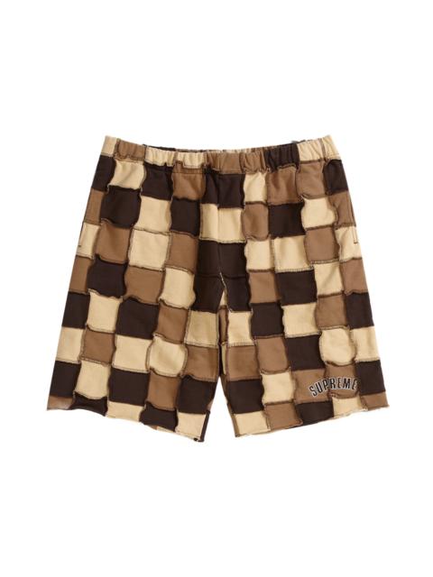Supreme Supreme Reverse Patchwork Sweatshort Brown