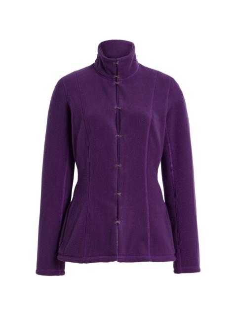 COLLEEN ALLEN Victorian-Inspired Shaped Fleece Jacket purple